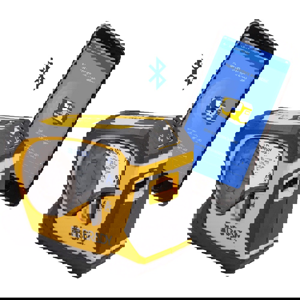 Electronic Label Makers; Type: Handheld Printer/Industrial Label Maker ; Label Maker Type: Thermal Transfer ; Print Color Capability: Single Color ; Power Source: Battery ; Connectivity: Bluetooth ; Resolution: 203 dpi